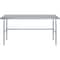Amgood 18 in. x 72 in. Open Base Stainless Steel Metal Table WT-1872-RCB-Z - alternate 5